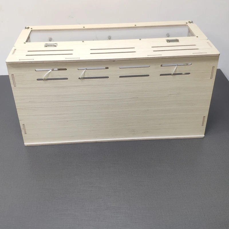 Wooden Golden Hamster Cage Luxury Large Transparent Feeding Case Double Door Anti-escape Hamster Box Small Animal House Hideout