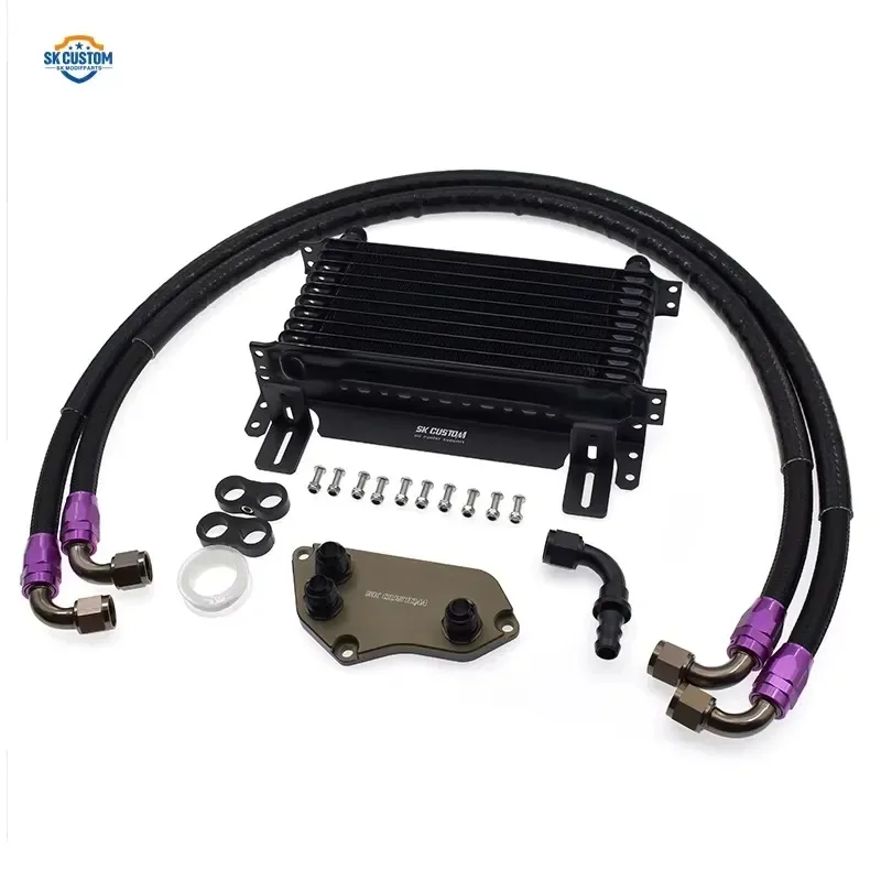 Hot Sale 10 Rows Aluminum N20 N26 N51 N52 N53 Engine Oil Cooler Kit for 3 Series F10 F20 F30 E90 Car Oil Cooler Radiator
