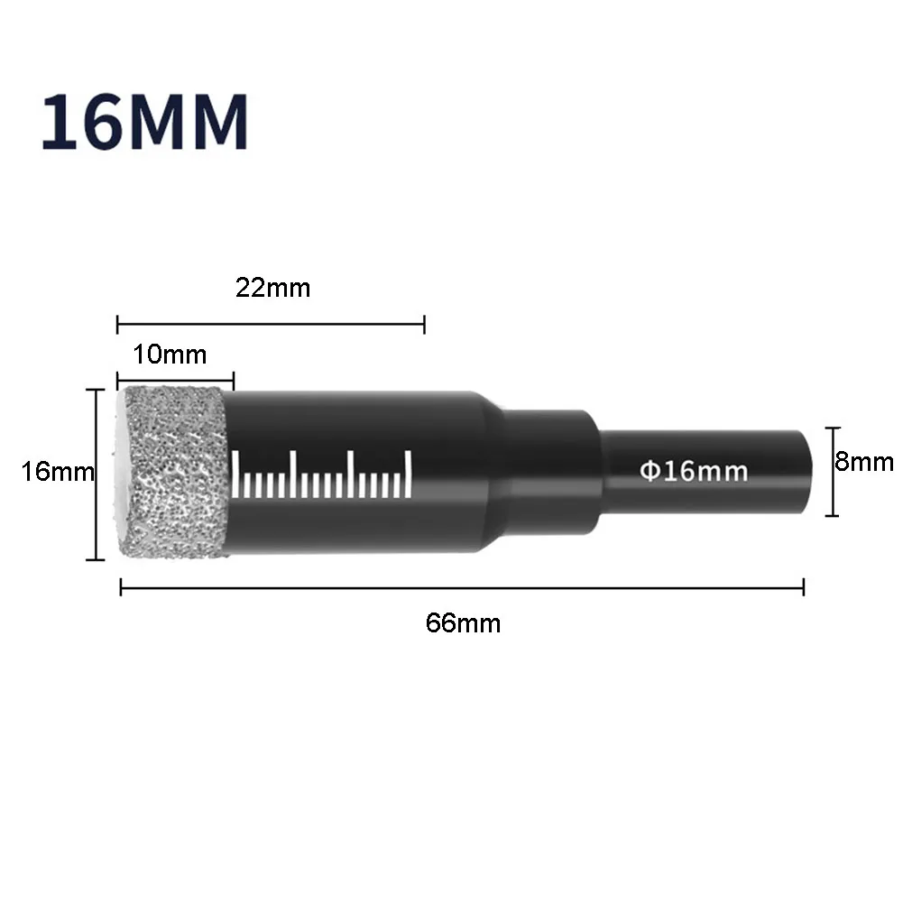 Diamond Dry Drill Bit 5-16mm Round Handle Dry Brazed Drill Bit Hole Saw For Marble Ceramic Power Tool Accessories