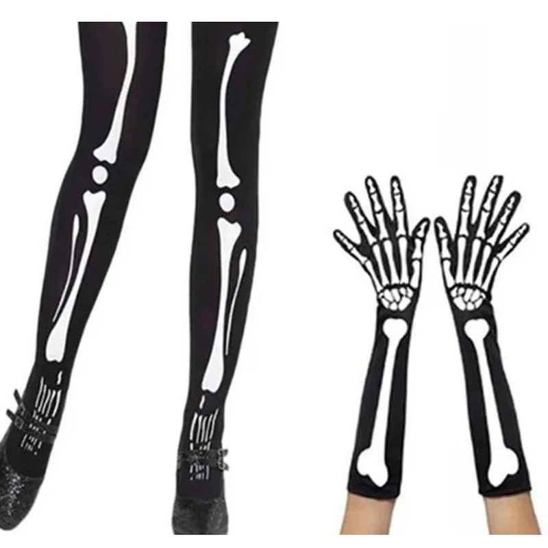 New Men And Women Suitable Stockings Halloween Easter Party Skeleton Blood Skull Socks