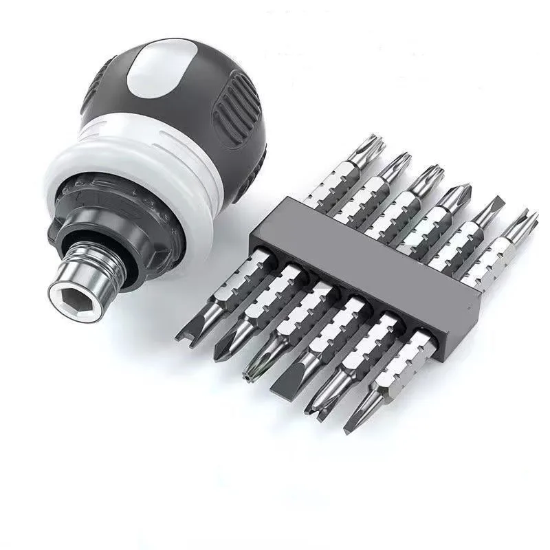 50Set/Lot Mini Ratchet Precision Screwdriver Magnetic Telescopic Labor-Saving Hand Tool Dual-purpose Head Repair Tool Wholesale