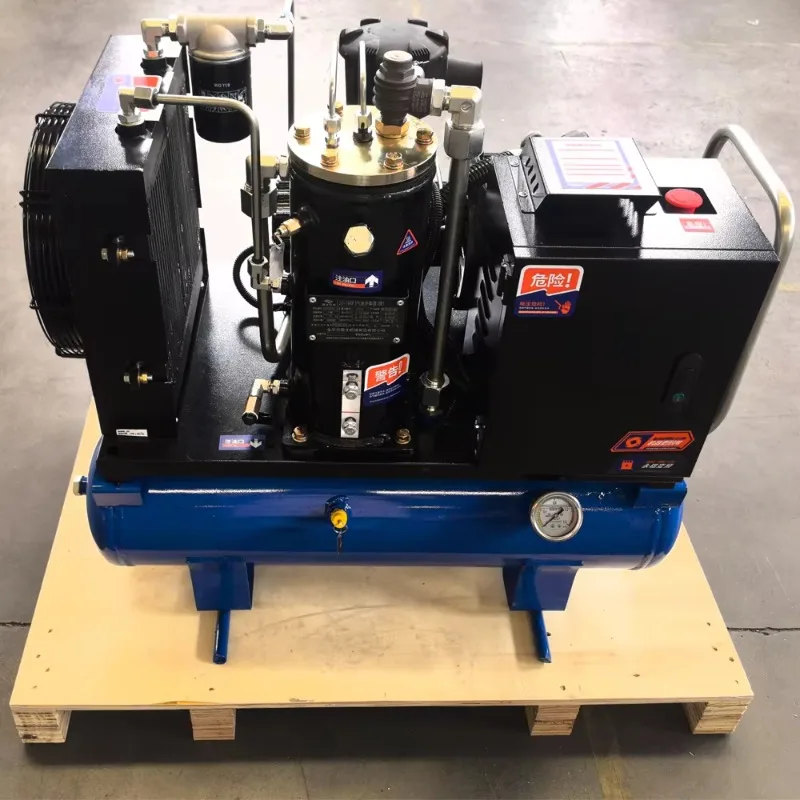 Customized 7.5KW Industrial Movable All In One Screw Air Compressor With Tank And Air Dryer For Dry Ice Blasting Machine