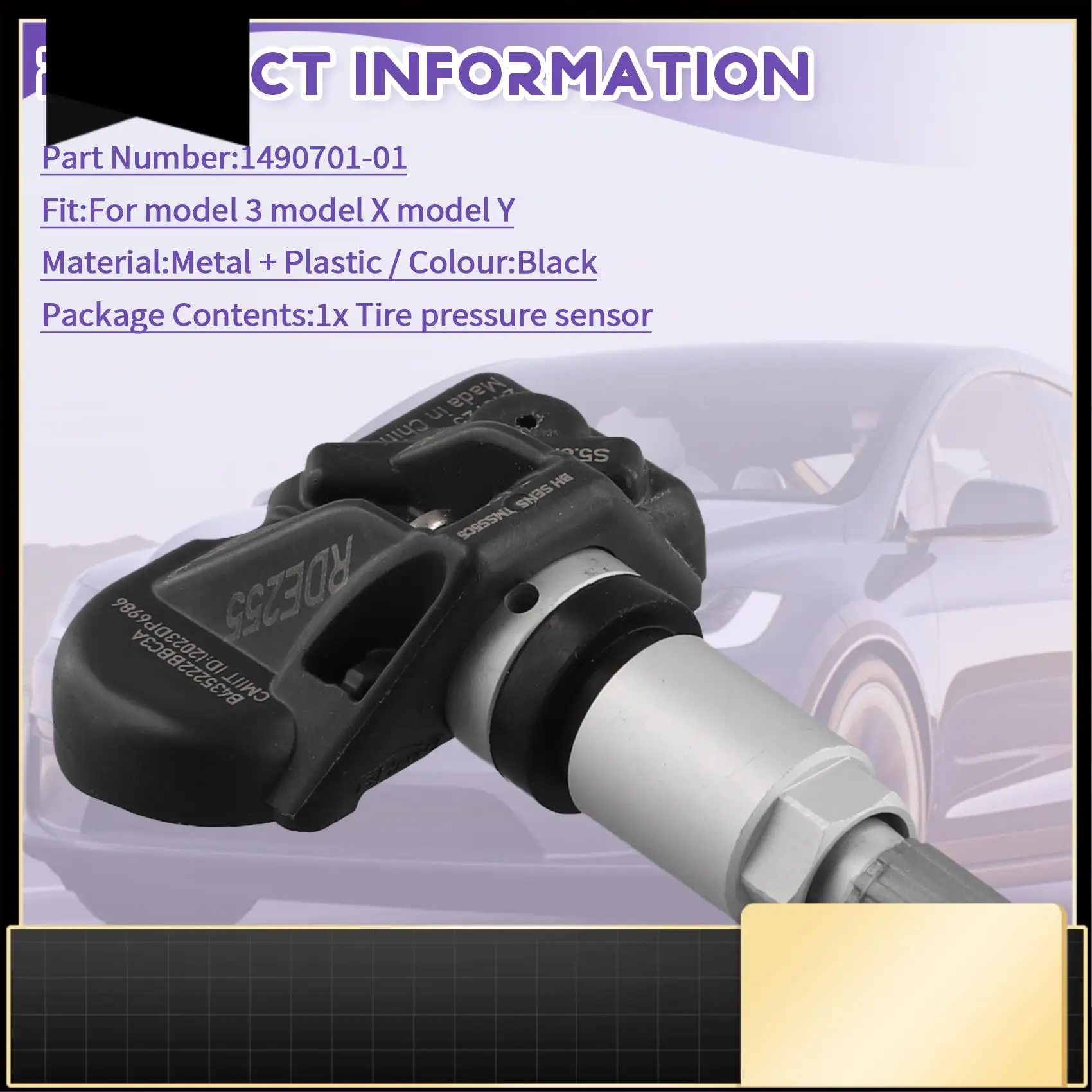 

Bluetooth Tire Pressure Sensor 1490701-01 Tire Pressure Sensor For Tesla Model3 Modex Modey