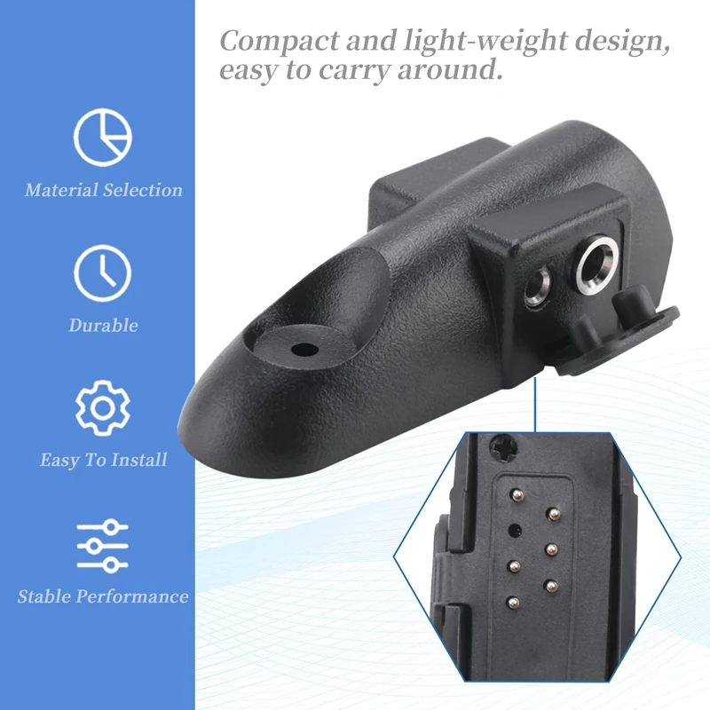 Audio Adapter M Interface 2 Pin Headset Port Accessories For Baofeng Bf-Uv9r Bf-9700 Bf-A58 Walkie Talkie Replacement