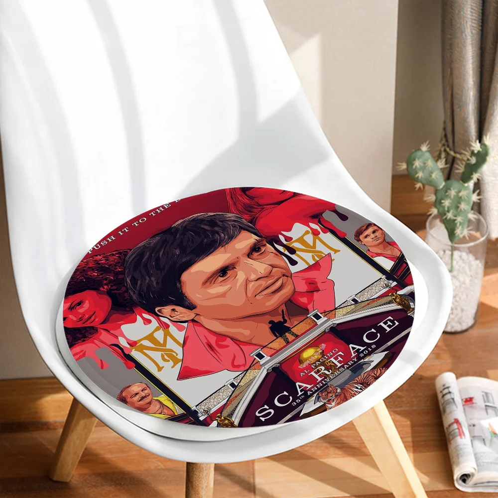 Scarface The World is Yours Classic Movie European Meditation Cushion Stool Dining Chair Tatami Seat Anti-Slip Outdoor Cushions