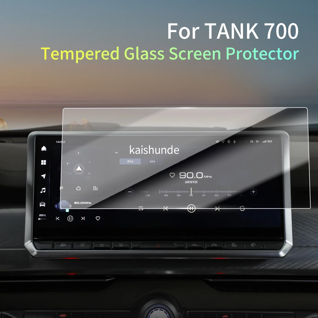 

Car Stickers Meters Protector For24 Great Wall Motor TANK 700 Tempered Glass Protective Film Display Navigation Vehicle