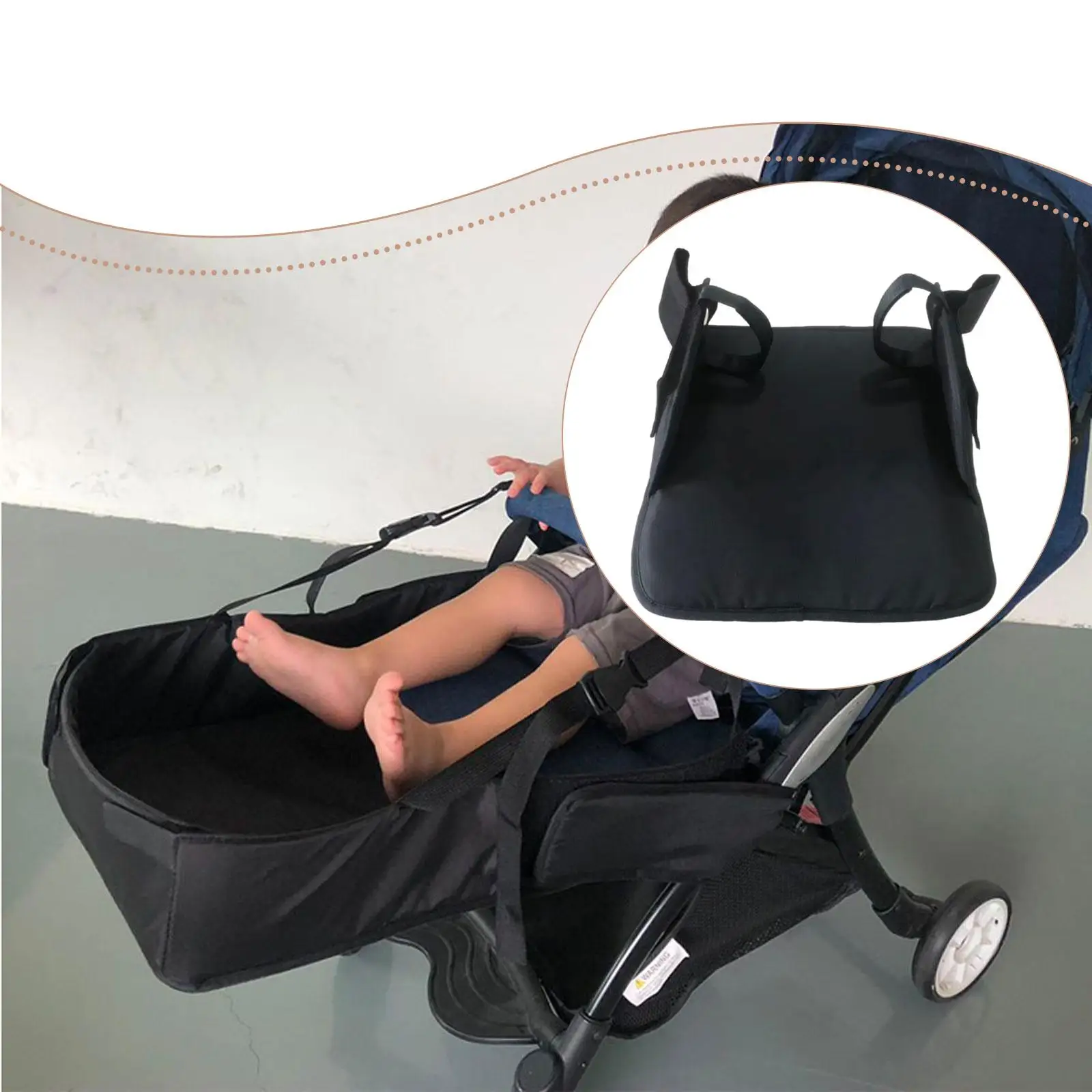 

Stroller Leg Rest Extension Footboard Seat Pedal Lightweight for Travel Use Oxford