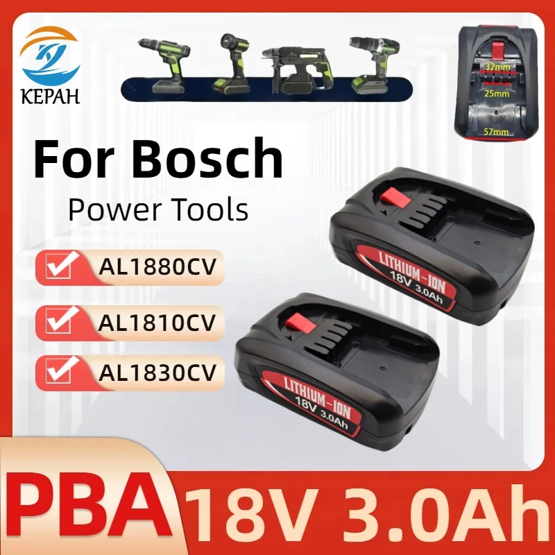 

18 В 3000 аккумулятор для Bosch PBA Сменный аккумулятор для Bosch для дома и сада PBA PSB PSR 18 В инструменты AL1880CV AL18815CV