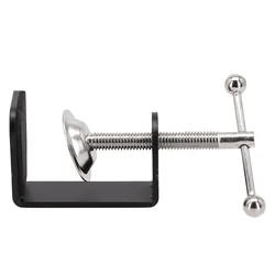 Table Mount Clamp Clamp Home Office Shop C-shaped Design Silicone Pad Stable Metal Base 5cm Height Securely Mount