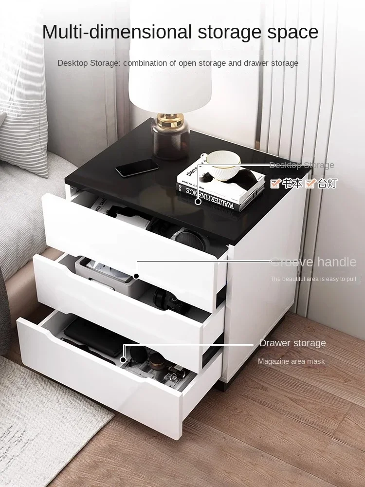 fun multi-bedside tables, modern simple bedrooms, bedside cabinets, small bedside storage cabinets, household light luxury