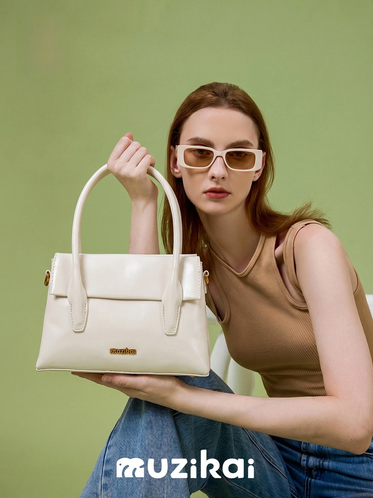 MuziKai Luxury Texture Handbag Women's Summer 2026 New Simple Elegant Crossbody Bag Soft Handle Polyester  Magnetic Buckle