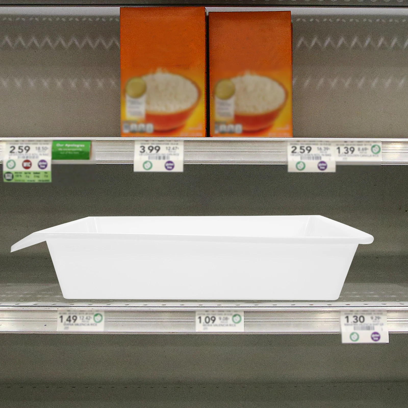 

2 Pcs White Food Boxes for Kitchen with Large Capacity Stackable Plastic Containers Snack Tray Fruit Container Reusable
