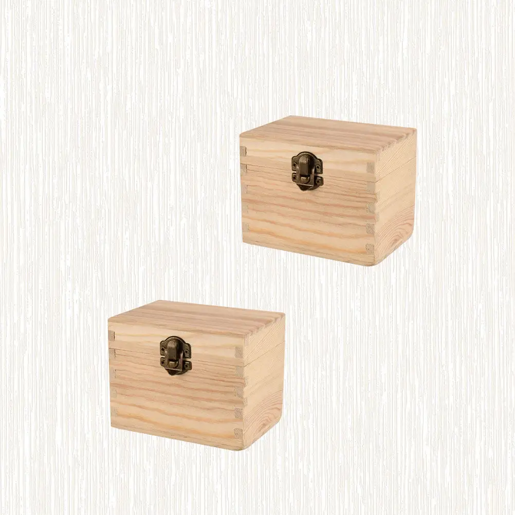 2Pcs Wooden Essential Oil Bottle Storage Box 6 Slots Secure Lock Organizer for Nail Polish Aroma Bottles Travel Case Holder