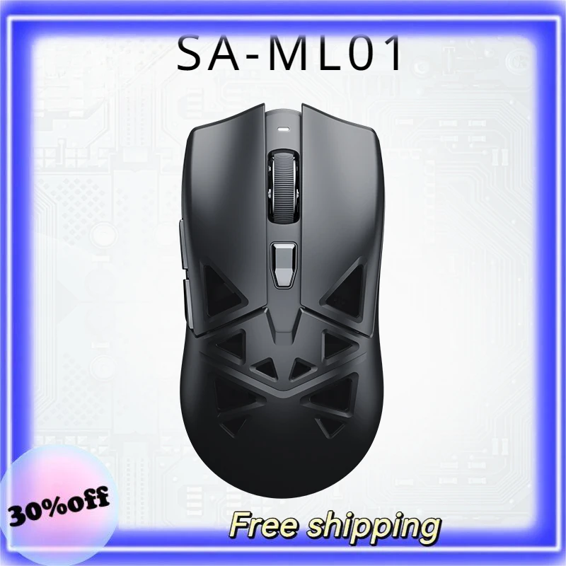 

SA-ML01 Mouse Three-mode Ergonomic Hot-swappable PAW3395 Thin and Light Gaming Desktop Computer Notebook Universal Mouse