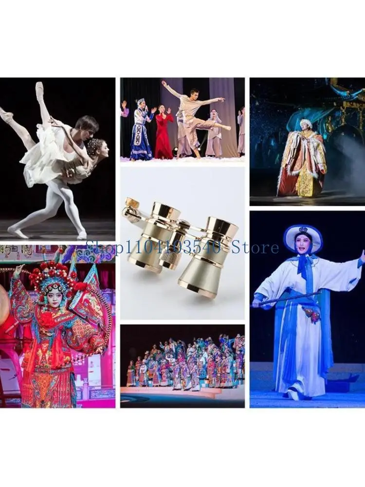 02DC نظارات مسرح صغيرة مجهر 3X25 مع مقبض للبالغين والأطفال النساء حفلة موسيقية #1