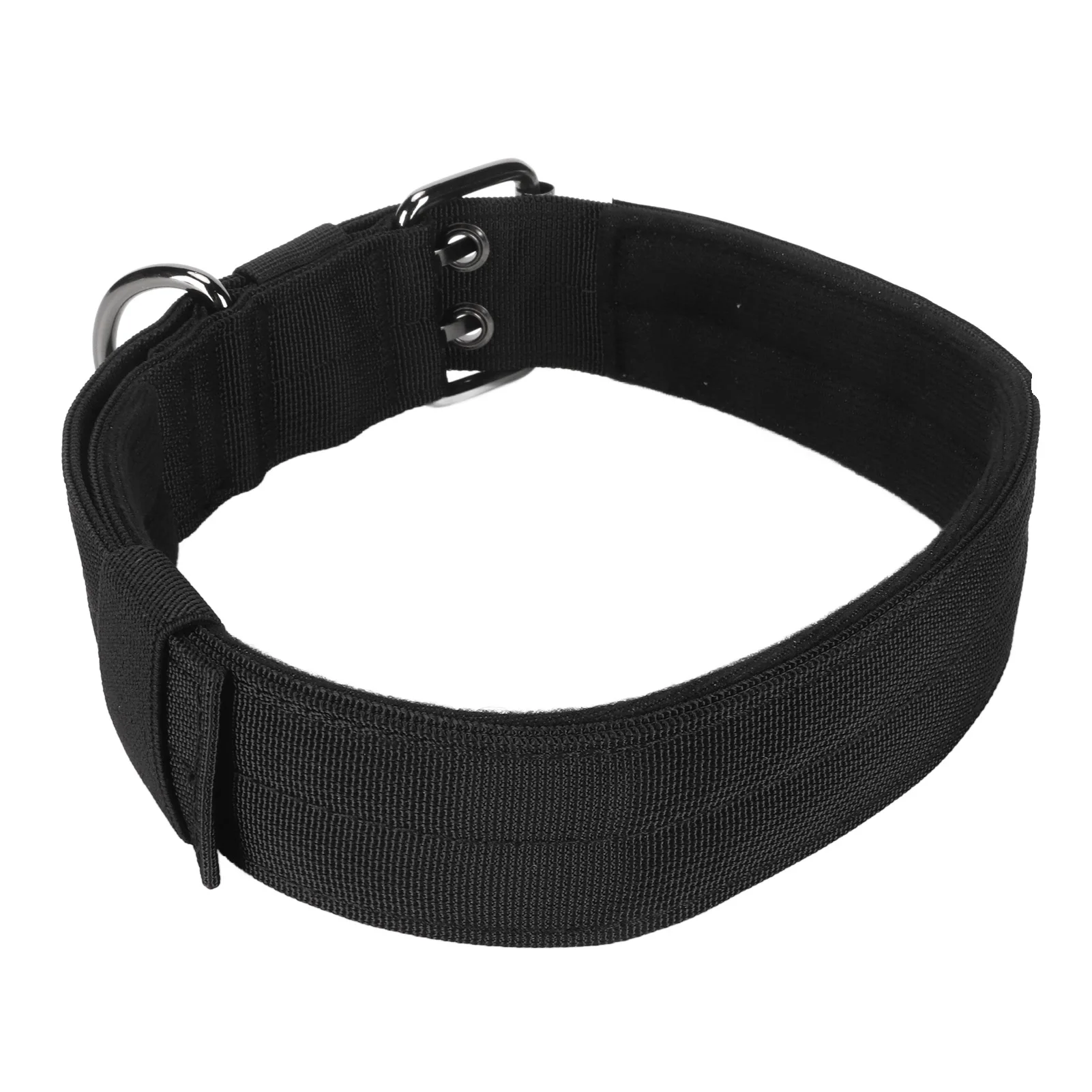 طوق كلب من النايلون قابل للتعديل بإبزيم عالي التحمل للكلاب الأليفة مع خطاف وحلقة للكلاب المتوسطة والكبيرة والأغنام الصغيرة