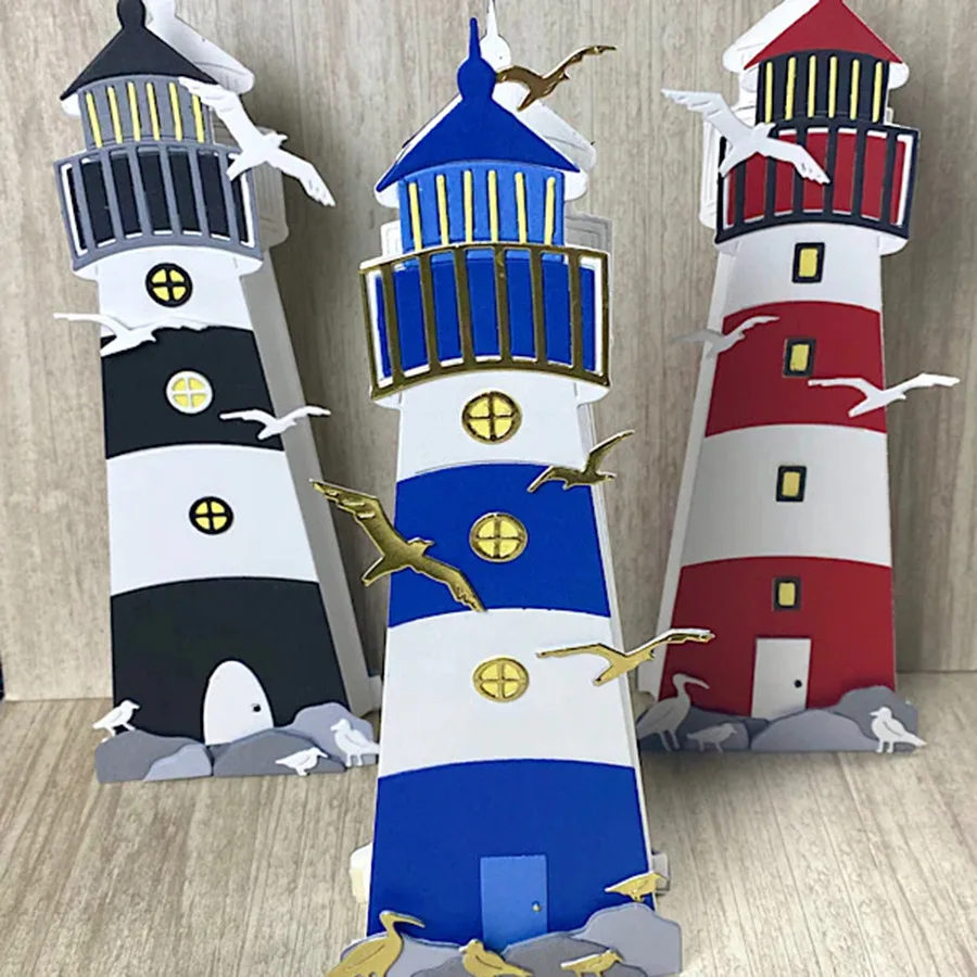 Lighthouse Metal Cutting Dies Diy Scrapbooking Photo Album Decorative Embossing Paper Card Crafts