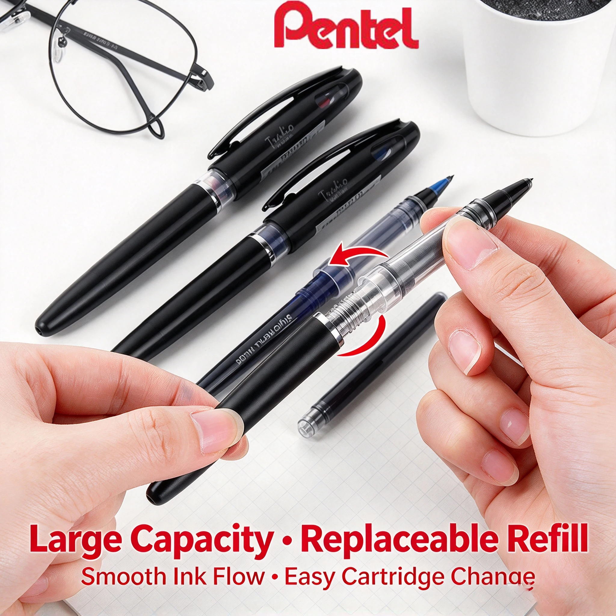 Pentel Pen Sign Pen - Penna a doppia punta in fibra