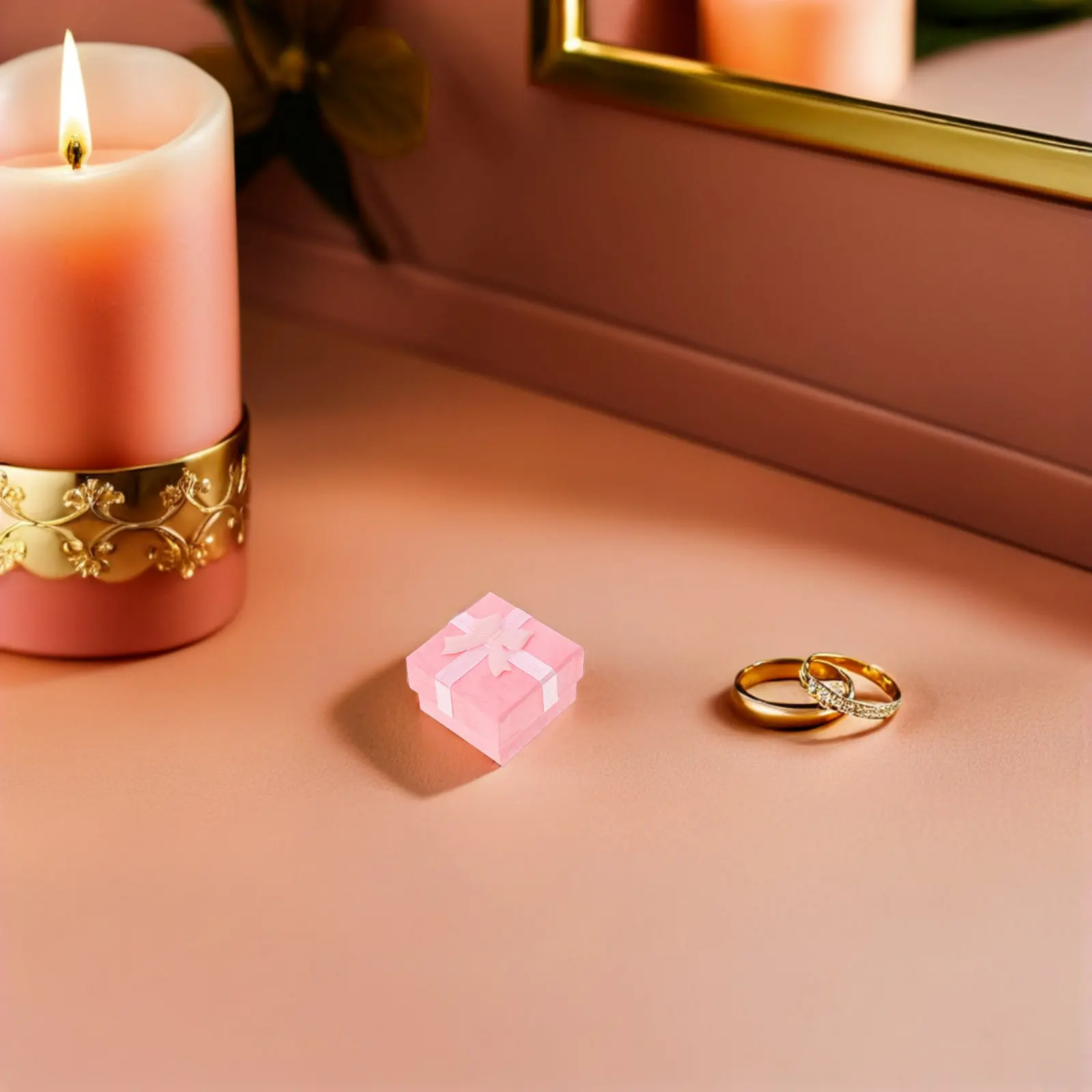 

20Pcs Jewelry Packaging Boxes Decorative Cardboard Jewelry Box Pink 1.57x1.57x0.98in Elegant Party Favor Boxes Bow Brooch