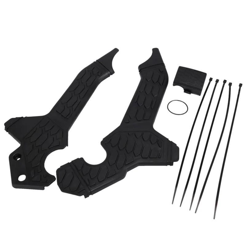 BB-Motorcycle Frame Guard Side Protection Cover Fairing Protector Panel Accessories For Honda CRF300L CRF 300L(Black) Replacemen