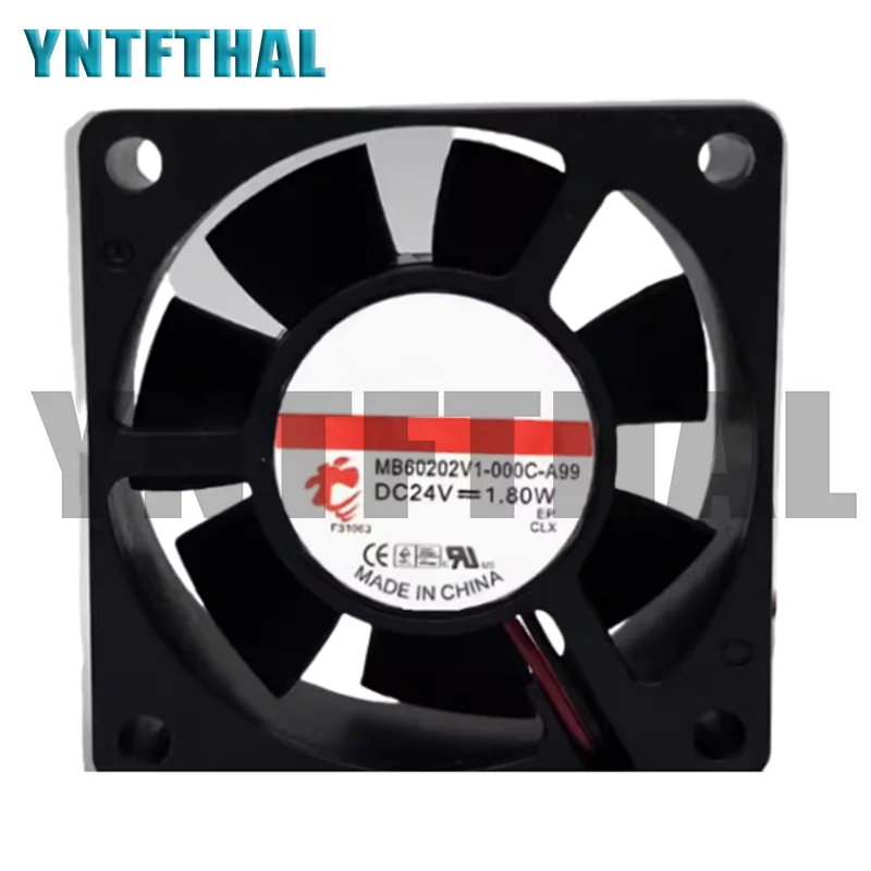 NEW MB60202V1-000C-A99  For SUNON 6020 60MM DC 24V 1.8W 6CM  Inverter Server  Chassis Cooling Fan 2PINS