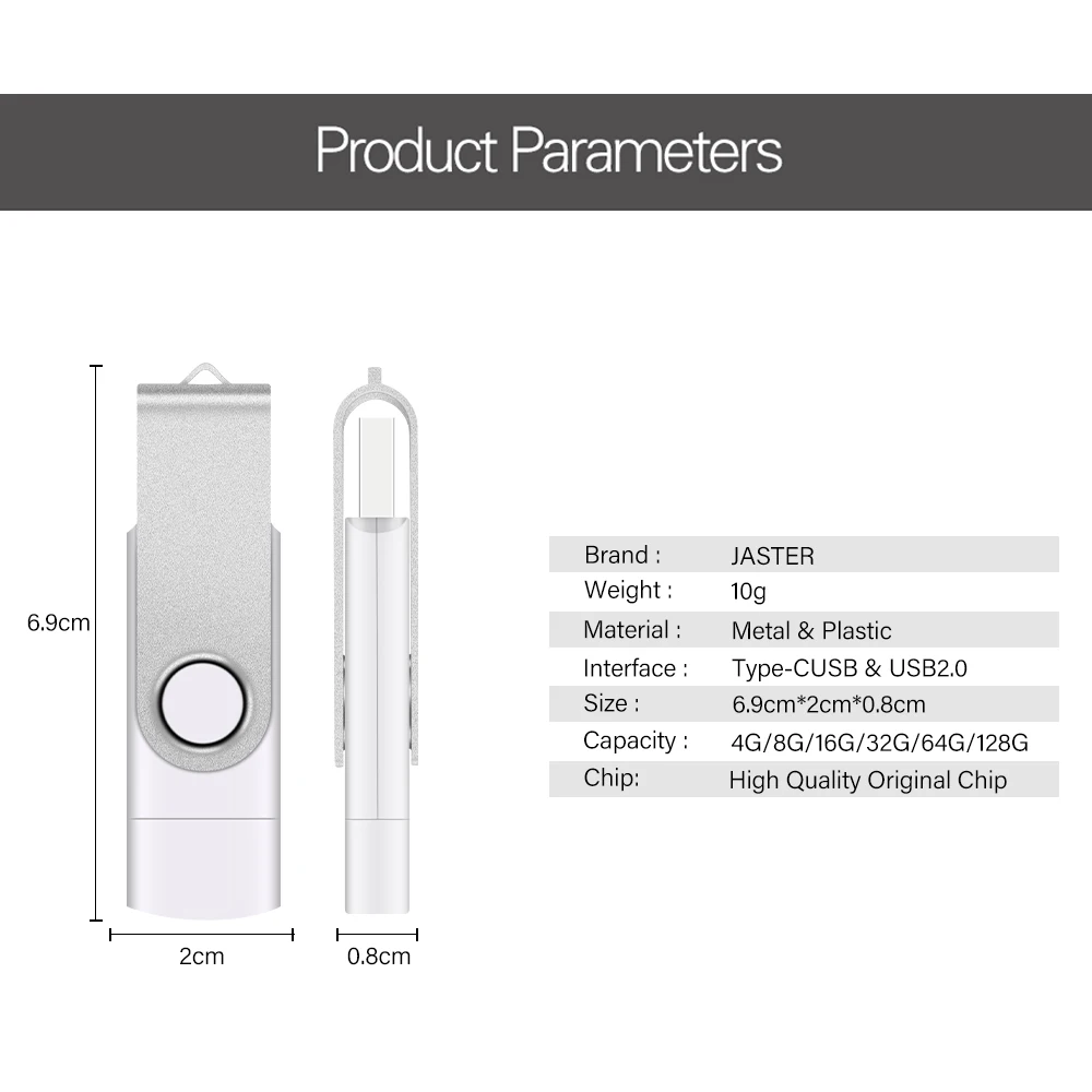 TYPE C USB 3.0 Flash Drive Metal Pen Drive 256GB 128GB 64GB 32GB 16GB 8GB Memory Stick 2IN1 High Speed Pendrive Free Custom LOGO