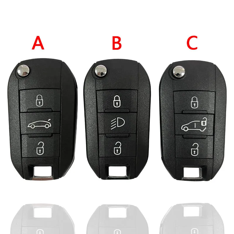 CN009052 Special Price For Peugeot Flip Key 4A Chip 3008 Expert 2017-2022 Citroen 433 MHz Remote 3 Button Smart Remote