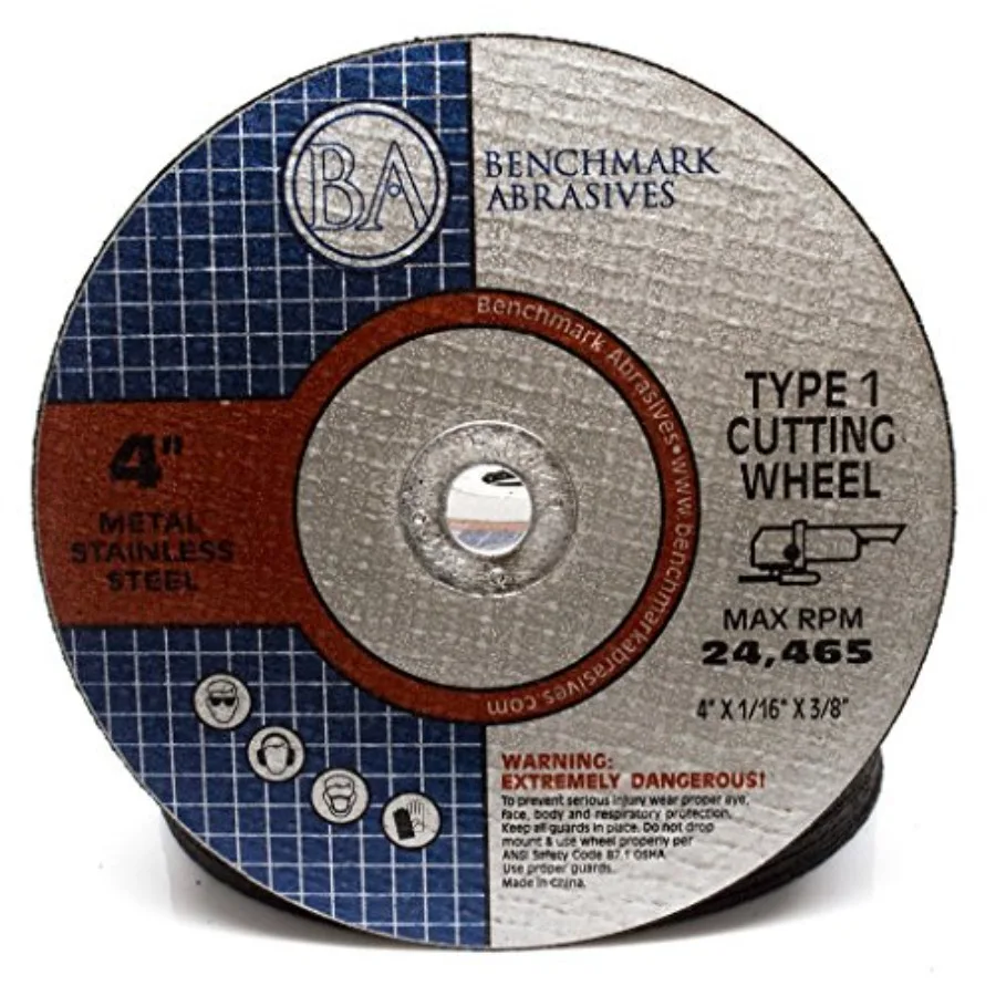 

4 Type 1 Aluminum Oxide Thin Cut Off Wheel 1/16 Thick 3/8 Arbor Aggressive Metal Cutting Grinding Wheel for Stainless Steel Cas