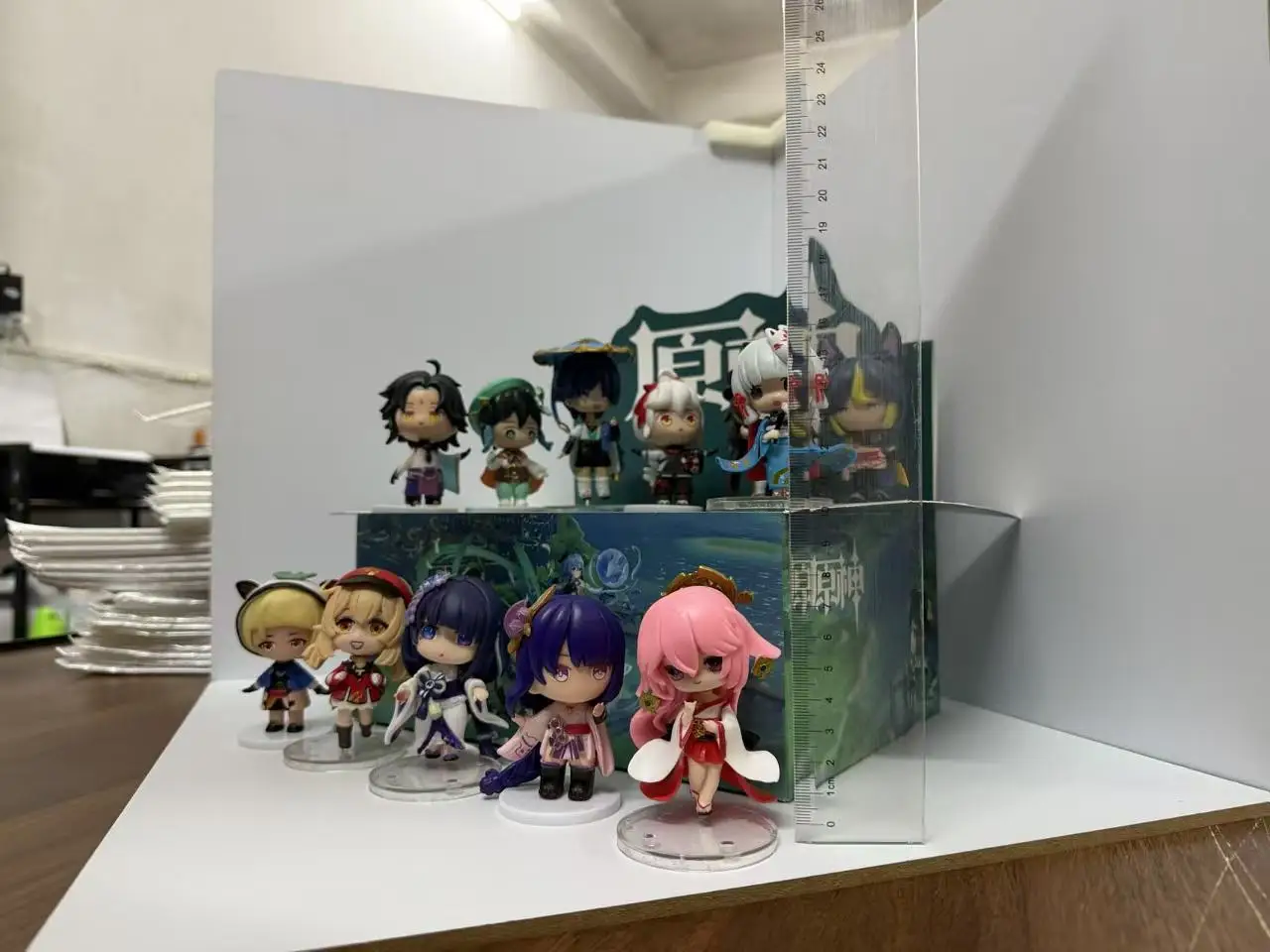 

Genshin Impact Q Version Mini Figures Blind Box Cute PVC Anime Statue Desktop Decor Collectible Doll Gift for Game Fans Kids