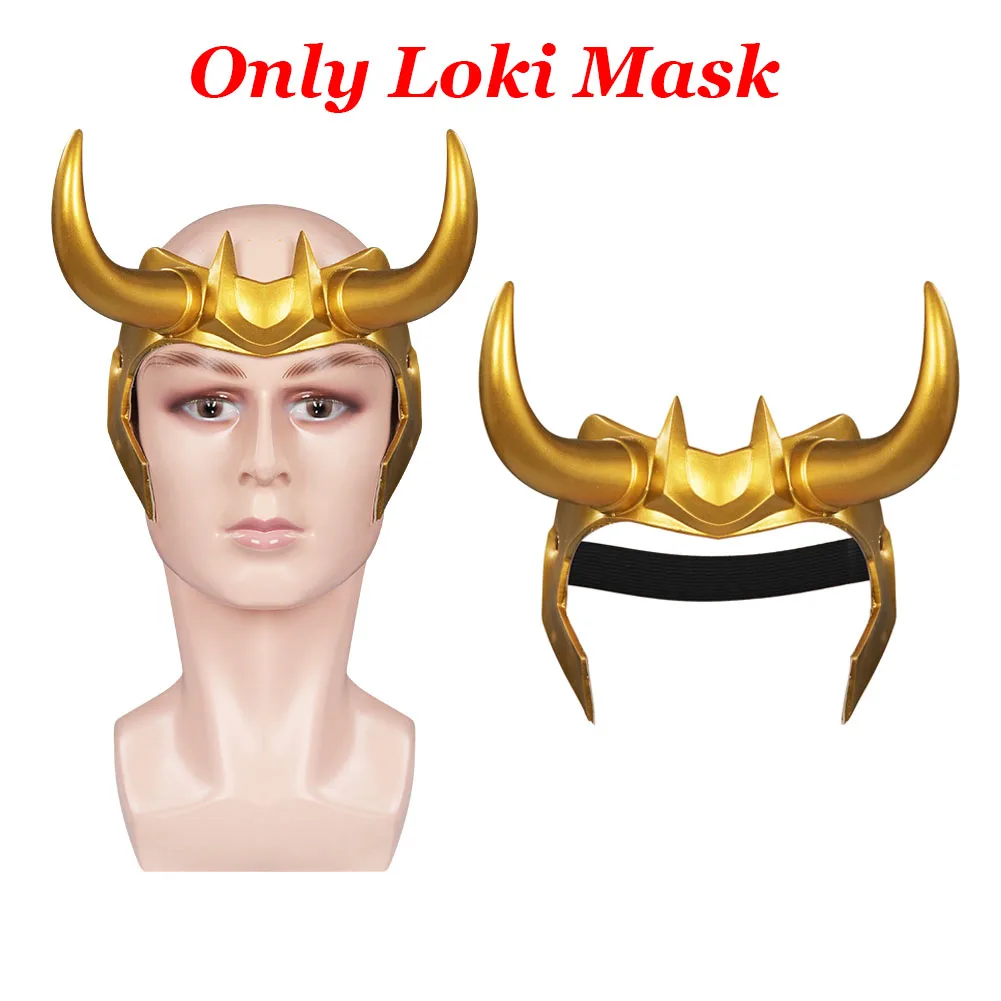 Disguise Loki Cosplay Golden Latx Mask Sylvie Fantasy Masks for Men Women Adult Roleplay Props Halloween Carnival Party Gifts