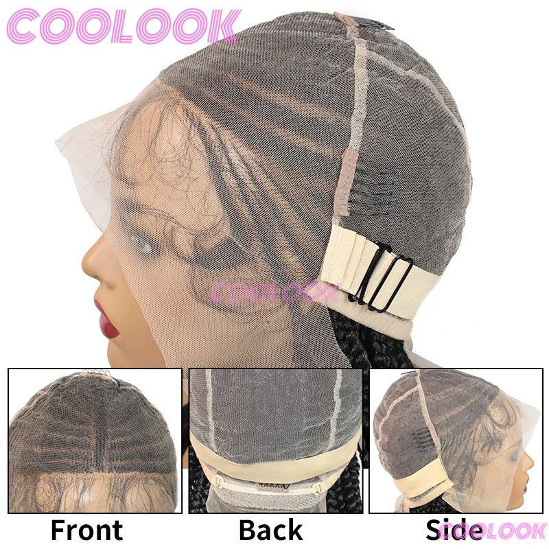 32 "كورنو فولاني شعر مستعار مضفر بيروكات صناعية للنساء السود شعر مستعار دانتيل شفاف الضفائر شعر مستعار أفريقي #6