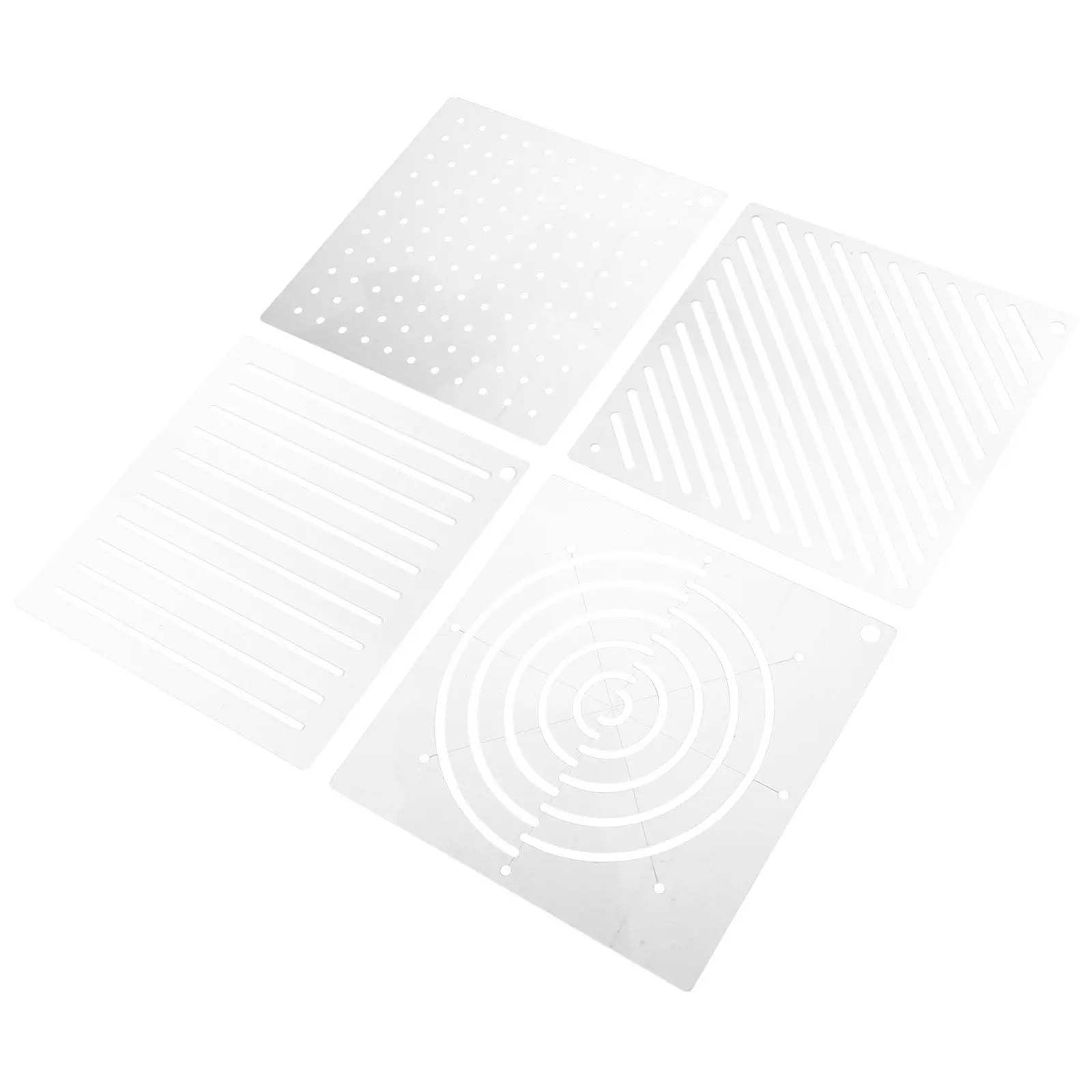 4Pcs Acrylic Quilting Templates Transparent High Precision Geometric Pattern Stencils for Hand and Machine Quilting Embroidery view 2