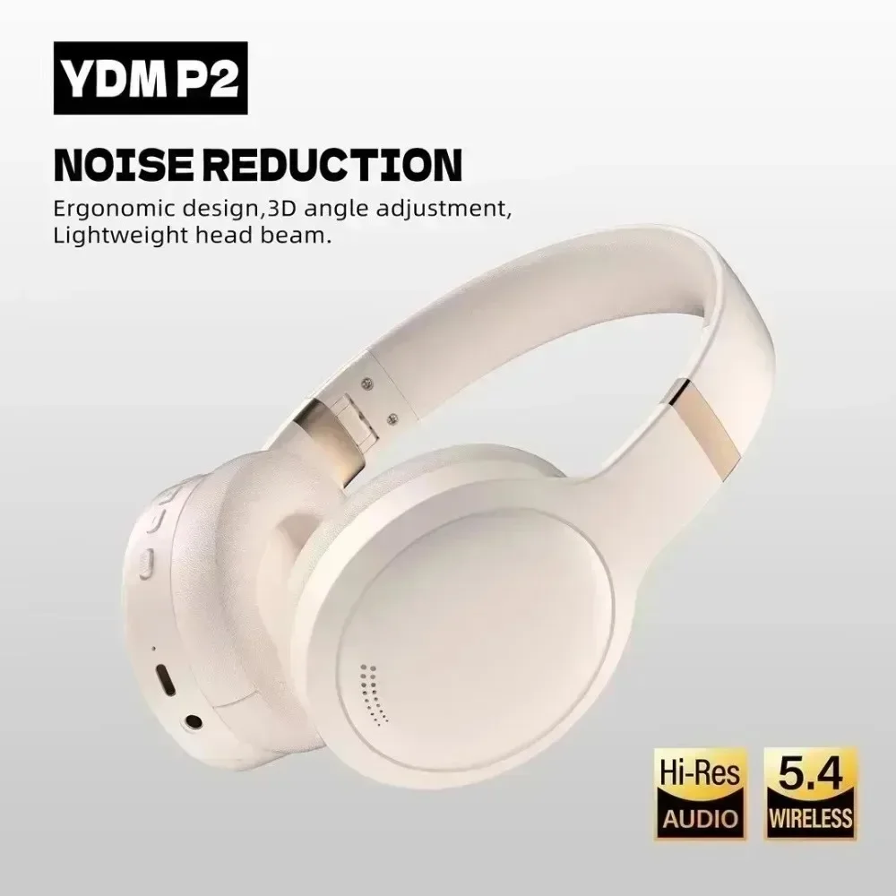 

YDM P2 headset new ANC noise reduction Bluetooth wireless cost-effective HiFi ABS plastic long battery life gaming low latency
