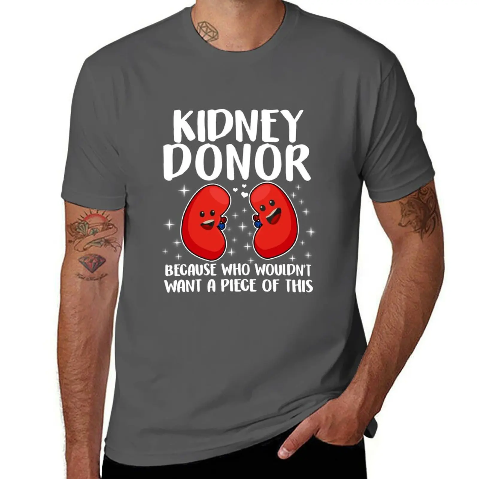

Kidney Donor Who Wouldn't Want A Piece Of This Organ Transplantation Awareness Cute Kidneys Green Ribbon Gift T-Shirt
