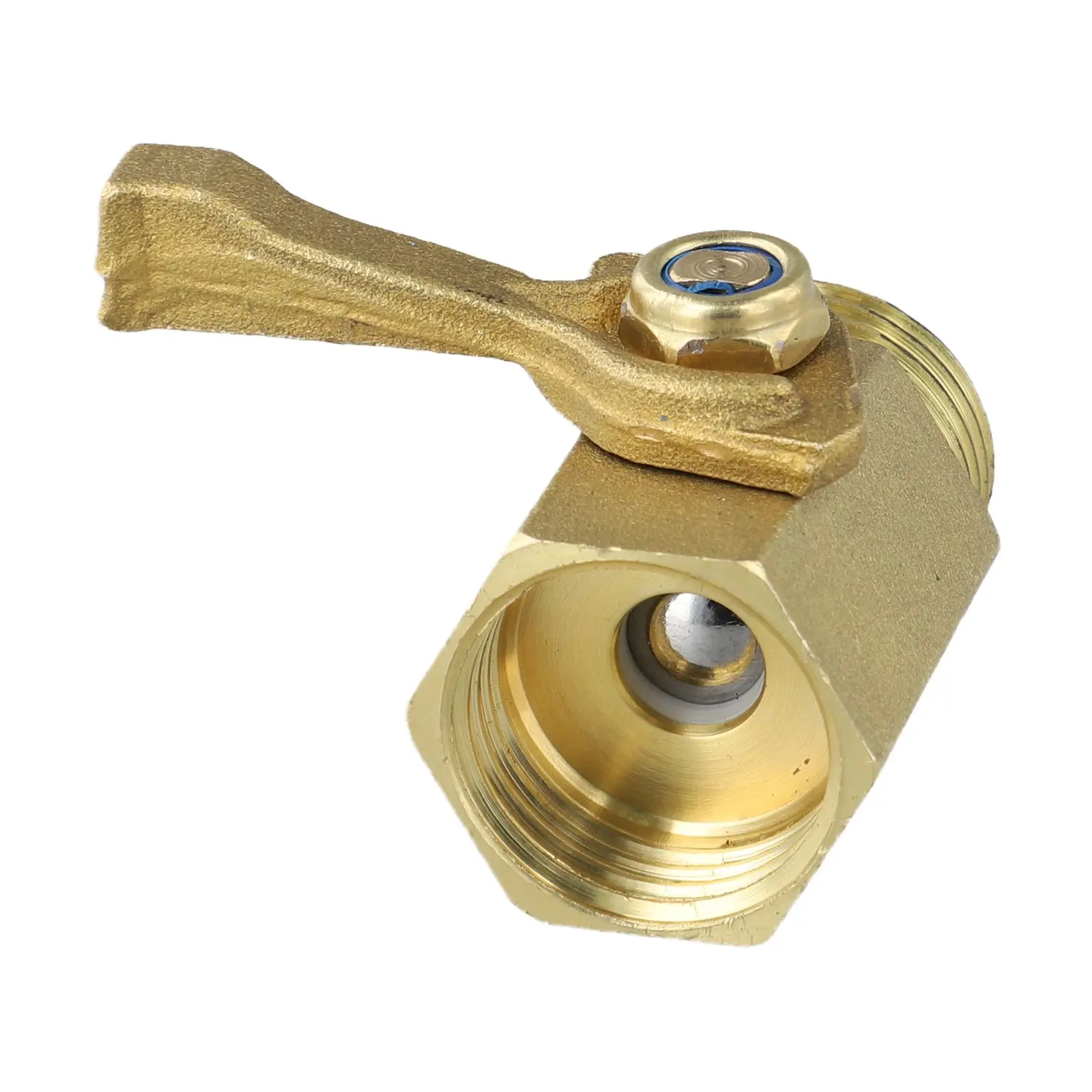 Garden Hose Accessory 34 Inch Robust Brass Shutoff Valve Featuring Ergonomic Design and Reliable Seal Technology