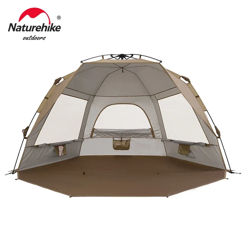 Naturehike Tent 3 4 Person One-touch Tent Quick Automatic Open Beach Tent Family Travel Picnic Park Tent Sunshade Fishing Tent