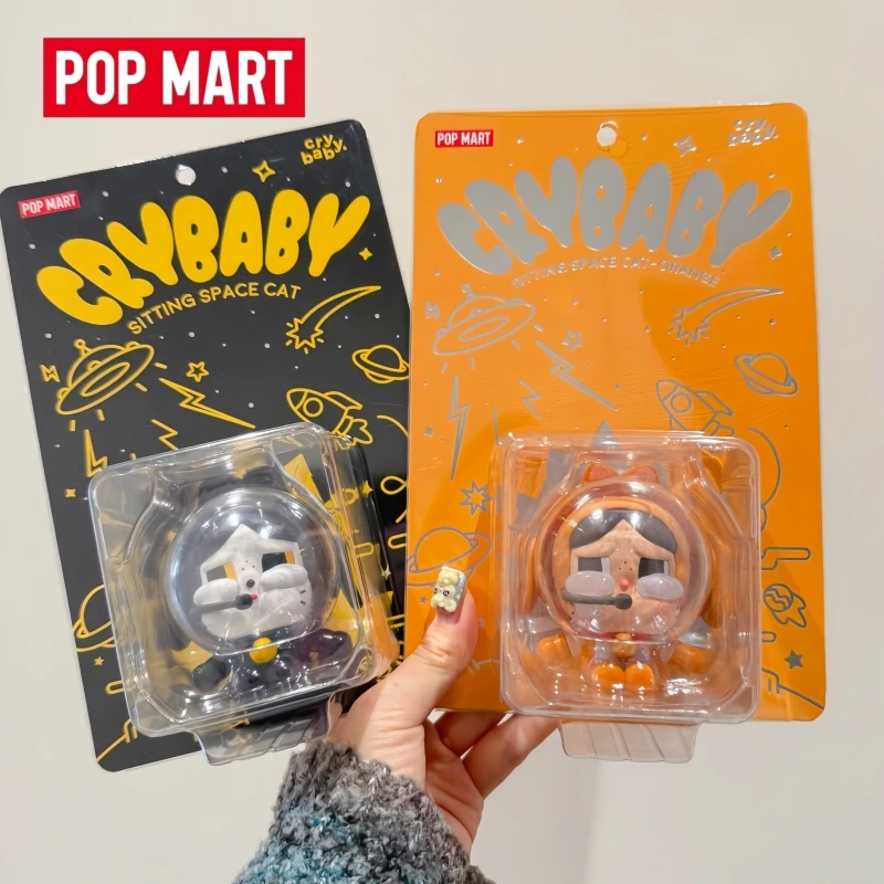 

Hot Selling Genuine In Stock Popmart Crybaby Space Cat Series Trendy Blind Box Hanging Card Desktop Decoration Collection Gifts