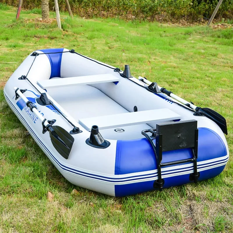 Solar Marine 2,7 M 4 personas PVC inflable bote de remos pesca Kayak estera de aire suelo canoa con todos los accesorios
