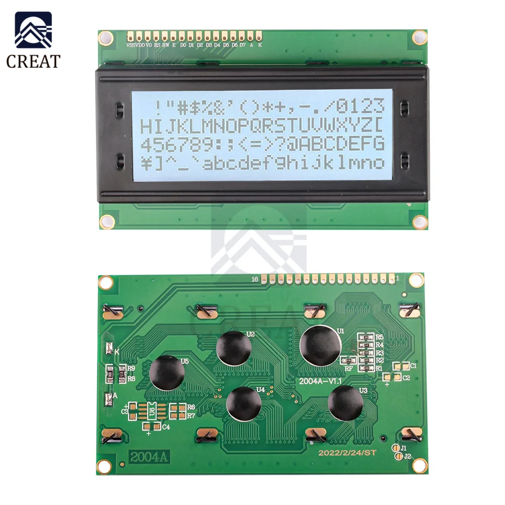 2004LCD 5V Lcd Display Module LCM2004A SPLC780D Controller 20X4 Iic I2C Interface Scherm Karakter Wit