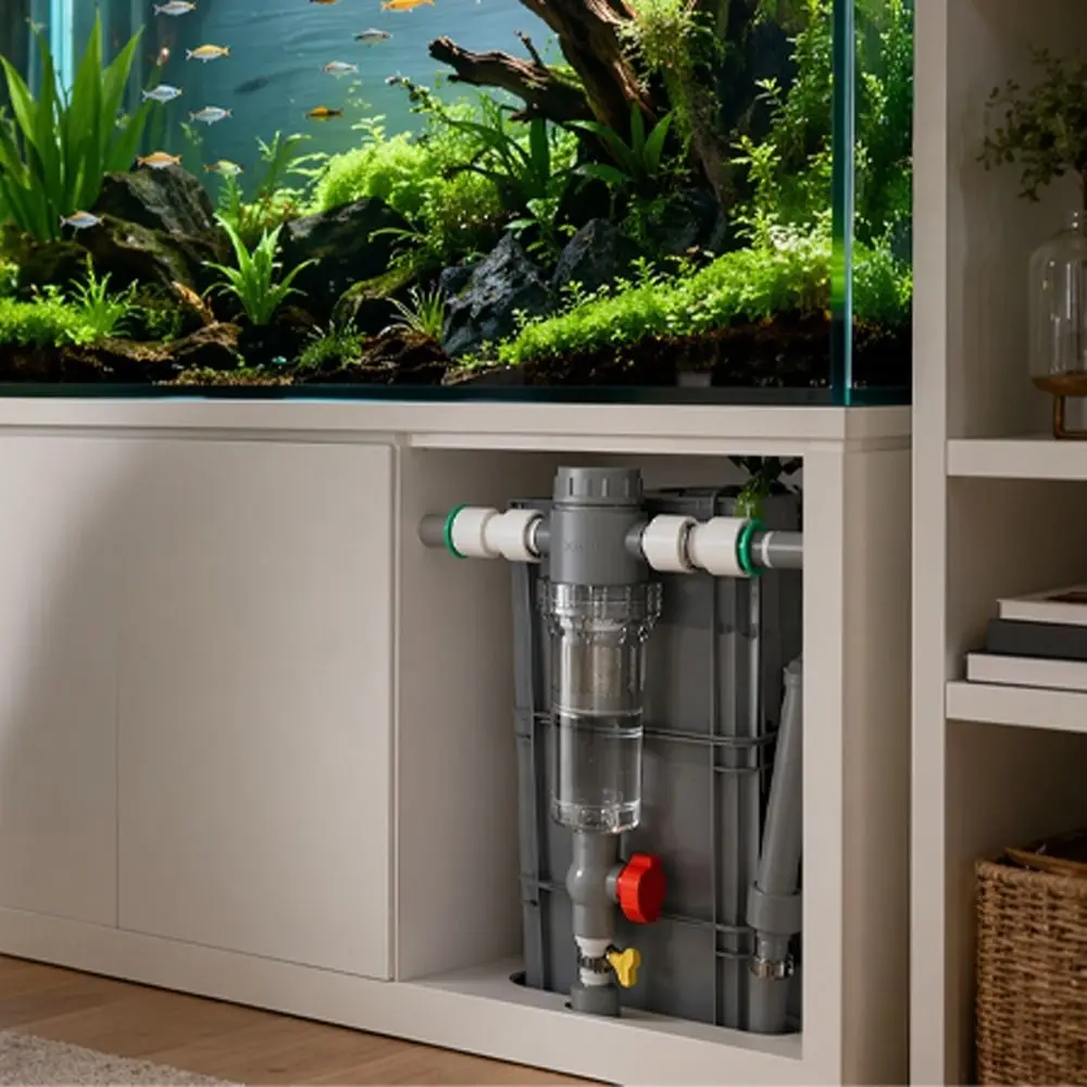 1/2 Thread Aquarium Feces Separator Stainless Steel Filter Screen Efficient Separation Fish Waste Collector Precision Filtration