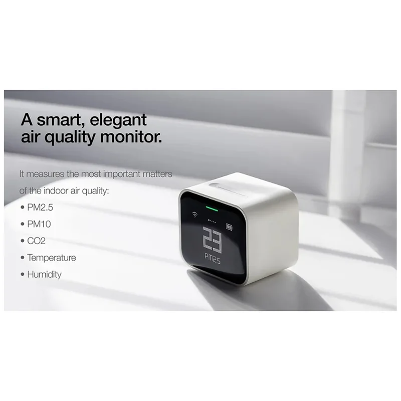 AED7-Air  Lite Retina Touch IPS Screen Touch Operation Pm2.5 Mi Home APP Control Air Monitor Work For  Homekit Dura