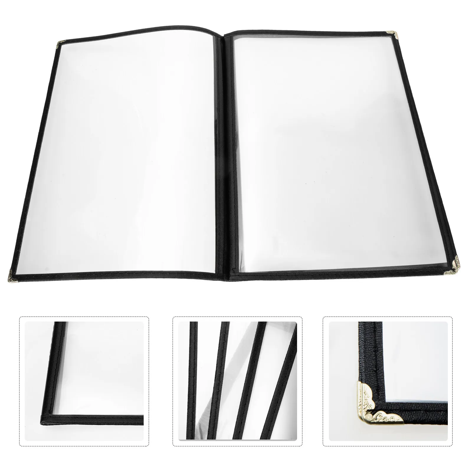 

Премиум-обложка для меню из ПВХ, прозрачная, складная, для ресторанов, отелей, баров, кафе, защита от пятен, водонепроницаемая, легко чистится