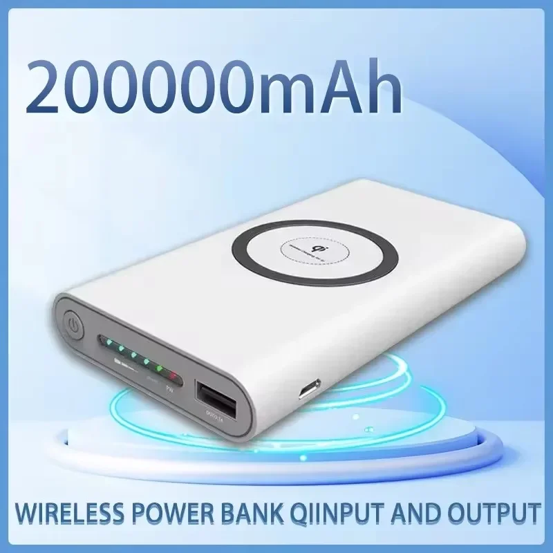 

200000mAh Wireless Power Bank Two-way Fast Charging Powerbank Portable Charger Type-c External Battery for IPhoneSamsung Huawei