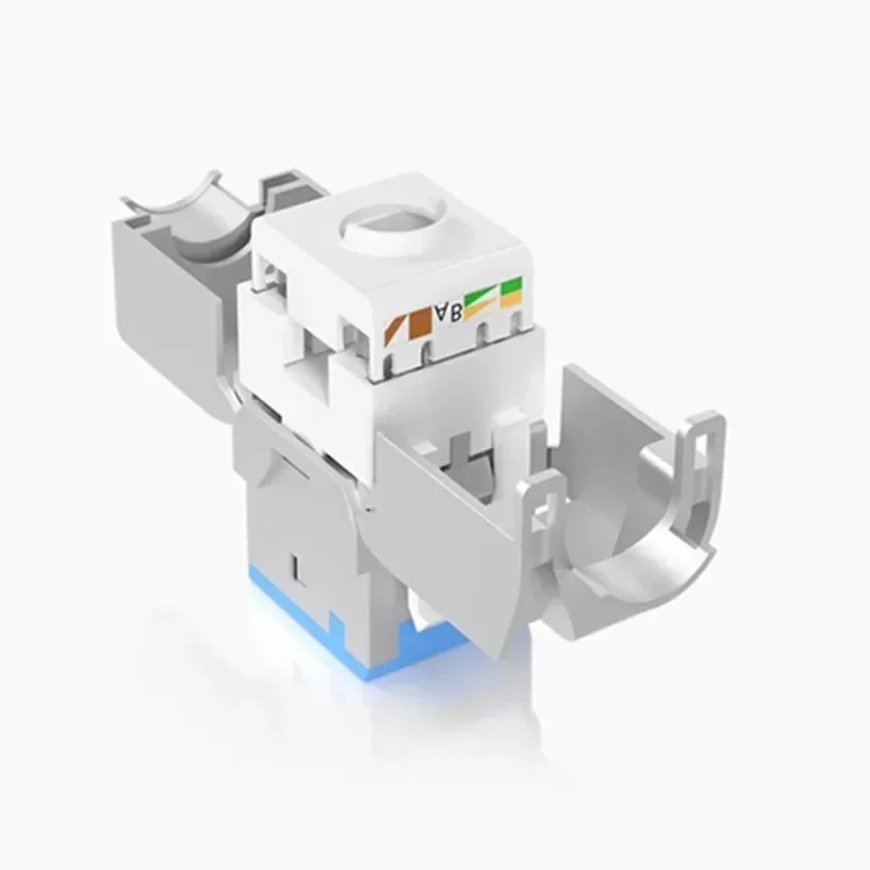 Conector Keystone Cat6 Cat6A STP, conector hembra RJ45 blindado, conexión de crimpado sin herramientas para ordenador portátil de red, Panel de parche de 19 pulgadas