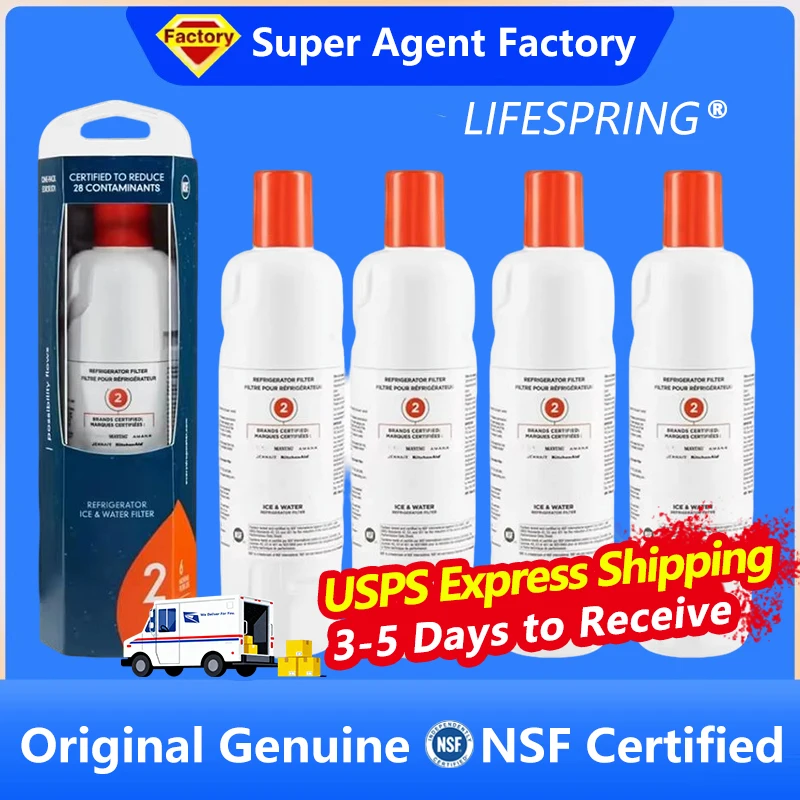 

USPS Fast Delivery, for everydrop by Whirlpool Ice and Water Refrigerator Filter 2,EDR2RXD1 Element W10413645A WRF989SDAB