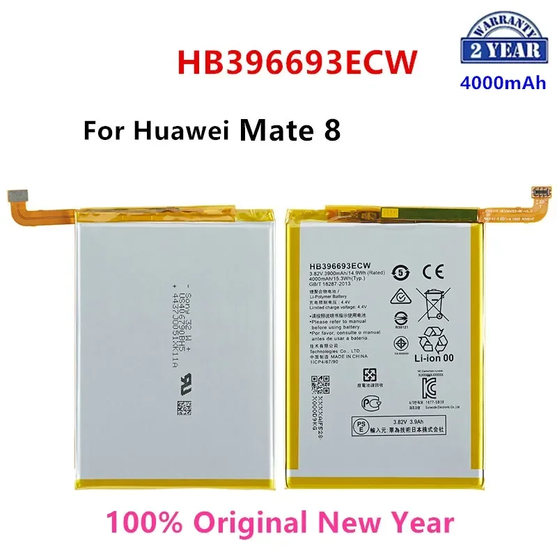 

100% Orginal HB396693ECW 3900mAh Battery For Huawei Mate 8 NXT-AL10 NXT-TL00 NXT-CL00 NXT-DL00 mate8 Batteries