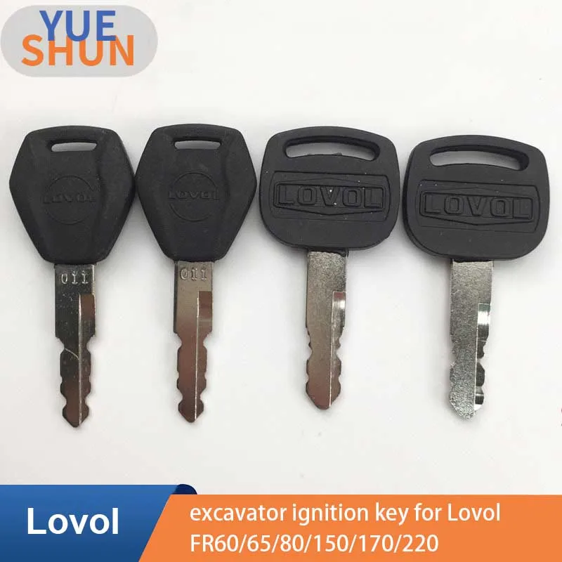 

3pcs Excavator Parts For Lovol Fr60/65/80/150/170/220 Excavator Ignition Key