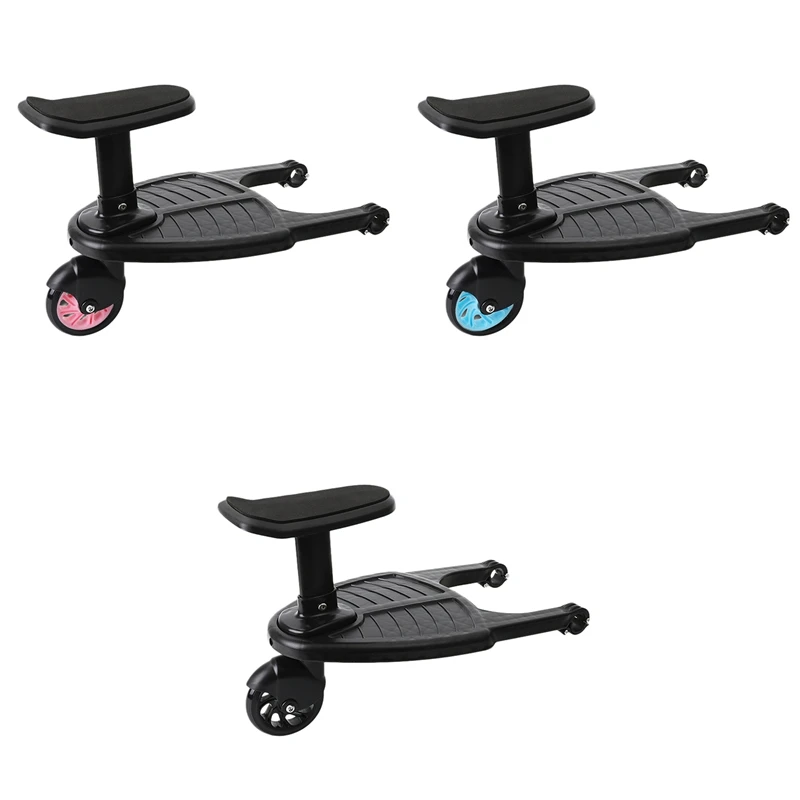 

Baby Stroller Wheeled Board Kids Wheel Board Stroller Step Stand Ride On Boards Plate Detachable Seat