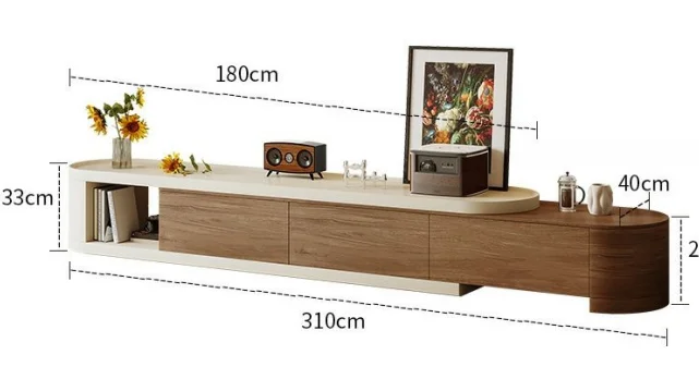！@Modern-style Copper Mesh TV Cabinet Coffee Table Set Simple TV Cabinet Home Living Room Floor-standing Durable Wood TV Stand