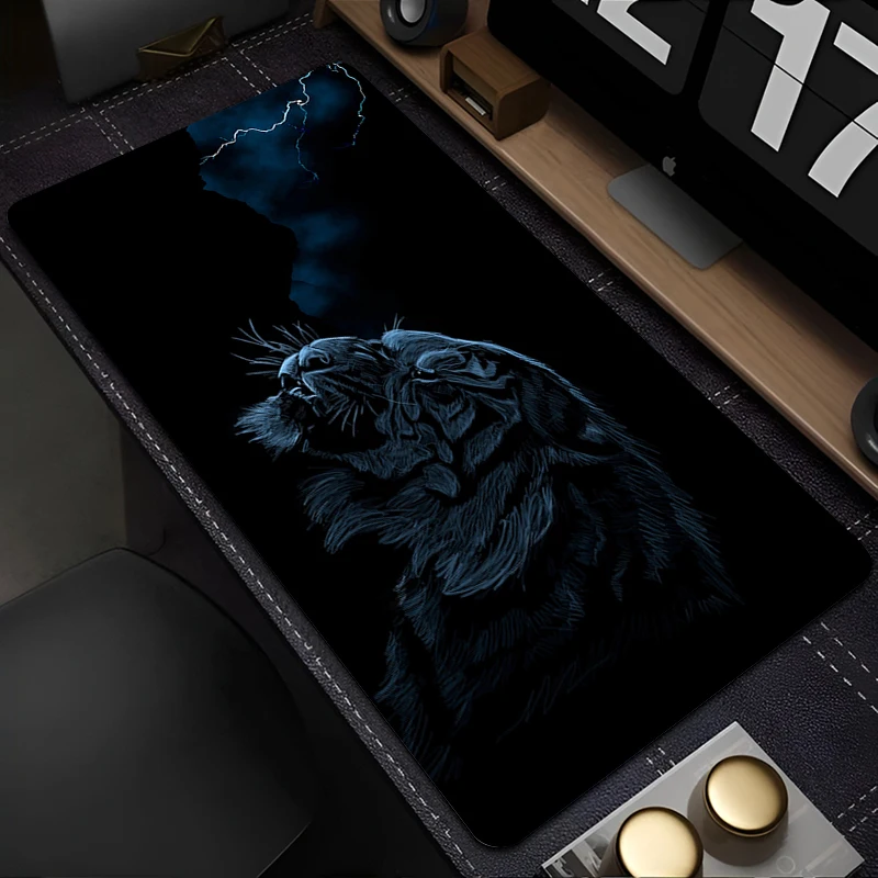 Jungle Tiger Mouse Pad Laptop Cool Anime Gamer Cabinet Mousepad Office Computer Gaming Accessories Desk Mat 900x400 Keyboard Rug